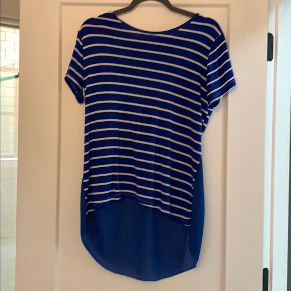 Striped Shirt with Layered Back
